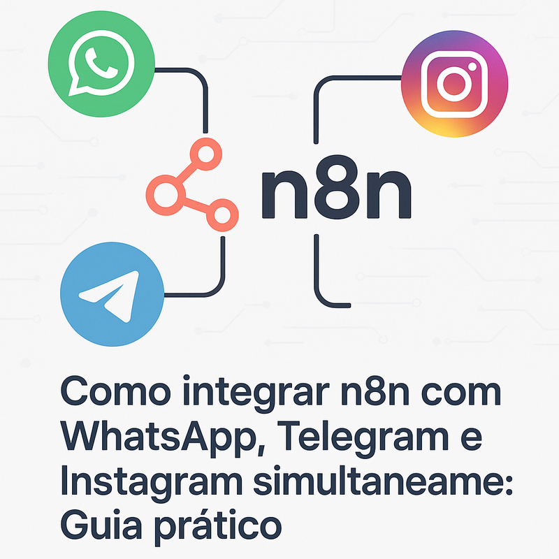 Como integrar n8n com WhatsApp, Telegram e Instagram simultaneamente: Guia prático