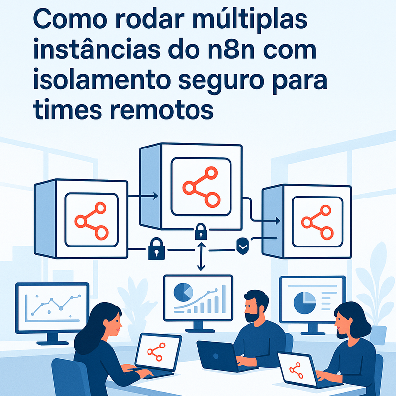 Como rodar múltiplas instâncias do n8n com isolamento seguro para times remotos
