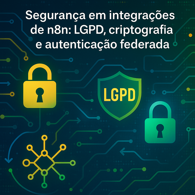 Segurança em integrações de n8n: LGPD, criptografia e autenticação federada