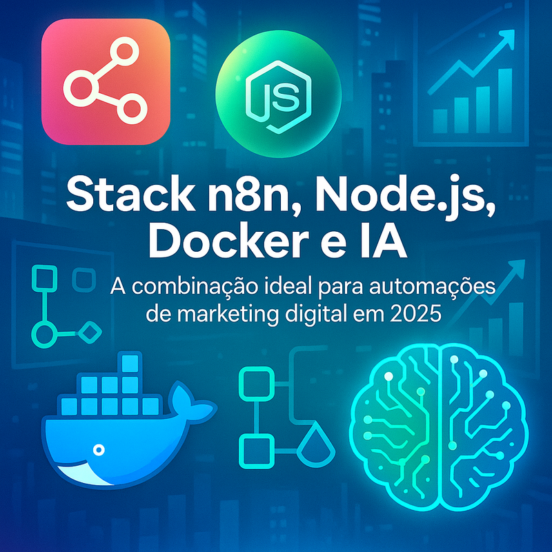 Stack n8n, Node.js, Docker e IA: a combinação ideal para automações de marketing digital em 2026