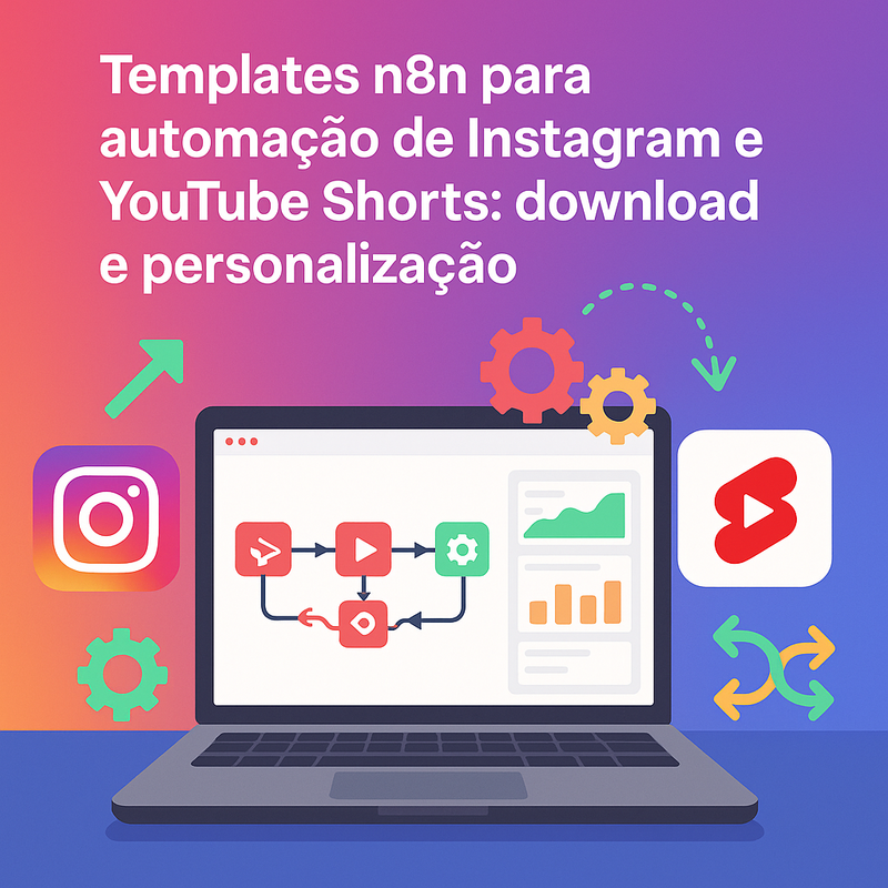 Templates n8n para automação de Instagram e YouTube Shorts: download e personalização