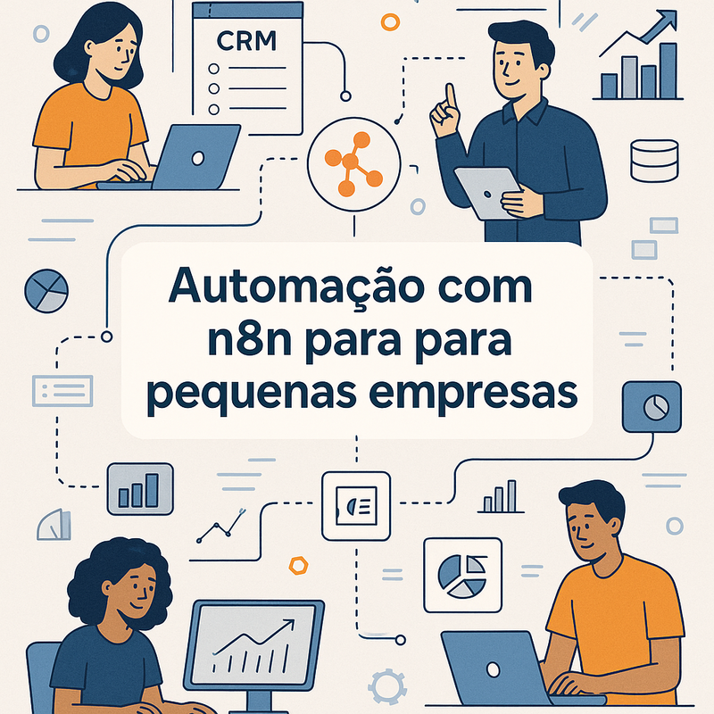 Automação com n8n para pequenas empresas: cases de CRM, vendas e relatórios automáticos