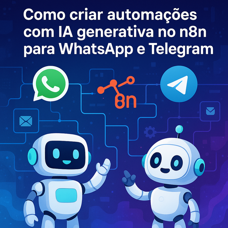 Como criar automações com IA generativa no n8n para WhatsApp e Telegram