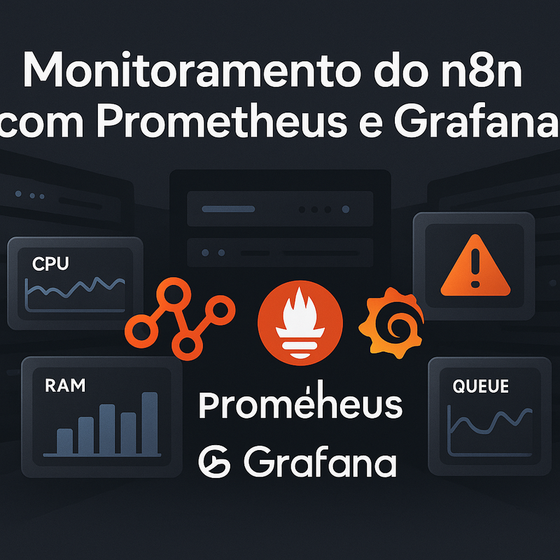 Monitoramento do n8n com Prometheus e Grafana na VPS: CPU, RAM, filas e alertas