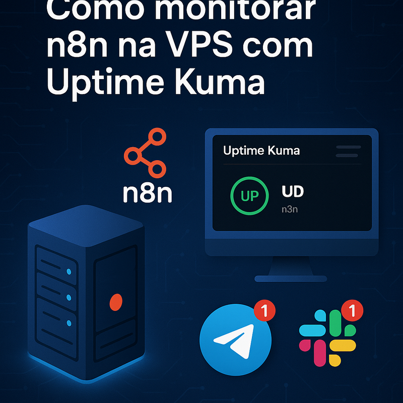 Como monitorar n8n na VPS com Uptime Kuma e alertas no Telegram e Slack