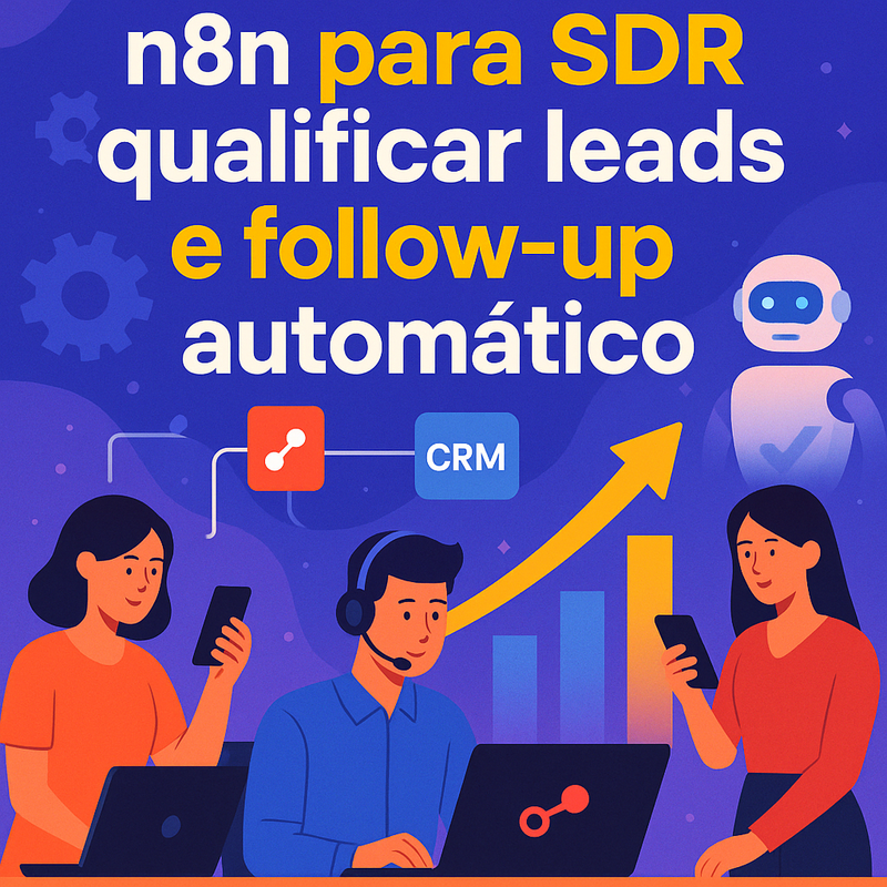 n8n para SDR qualificar leads e follow-up automático: fluxos prontos para acelerar vendas