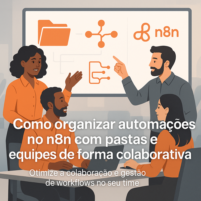 Como organizar automações no n8n com pastas e equipes de forma colaborativa