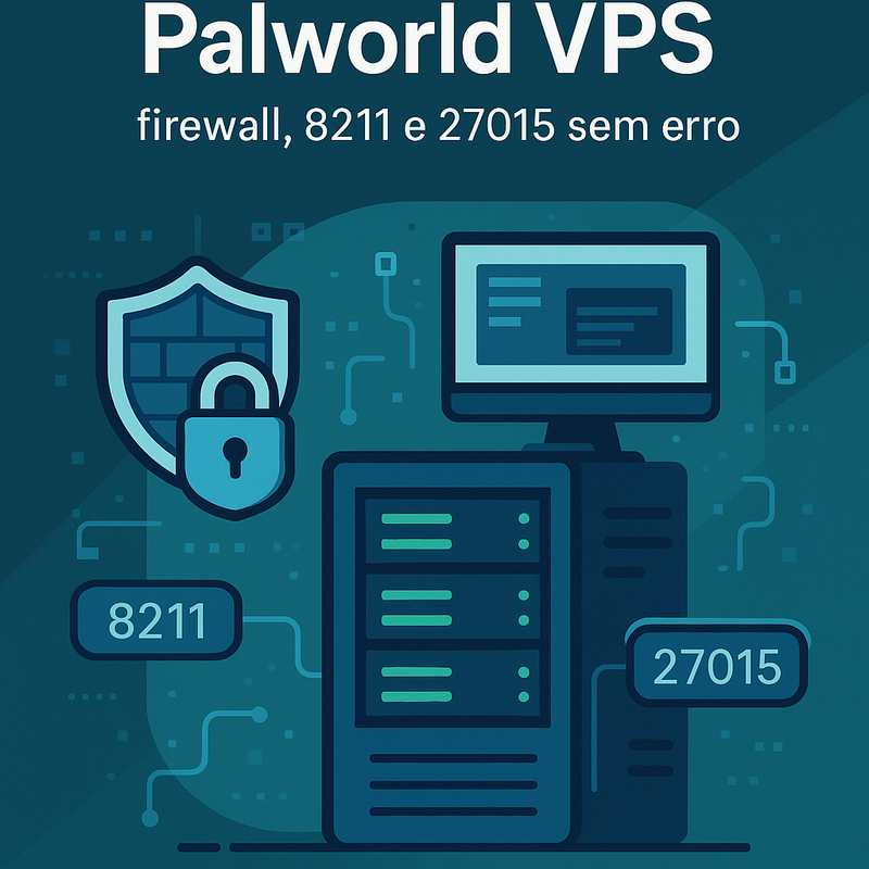 Abrir portas Palworld VPS: firewall, 8211 e 27015 sem erro