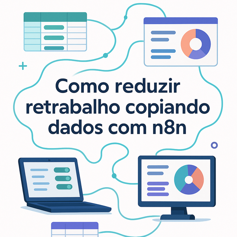 Como reduzir retrabalho copiando dados com n8n: automação e sincronização sem erros