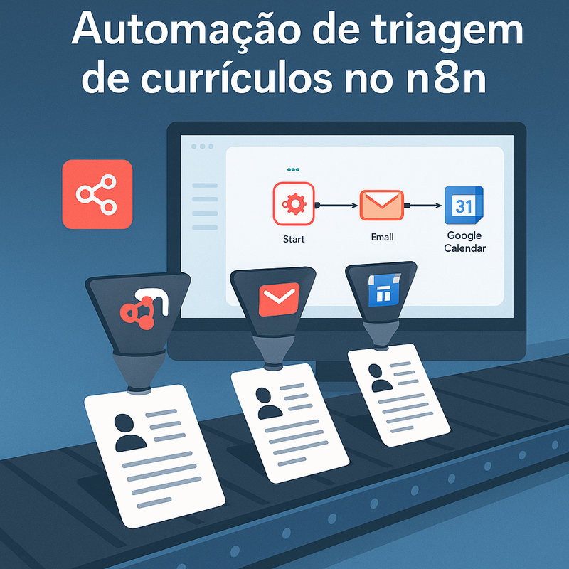 Automação de triagem de currículos no n8n: como filtrar candidatos e agendar entrevistas