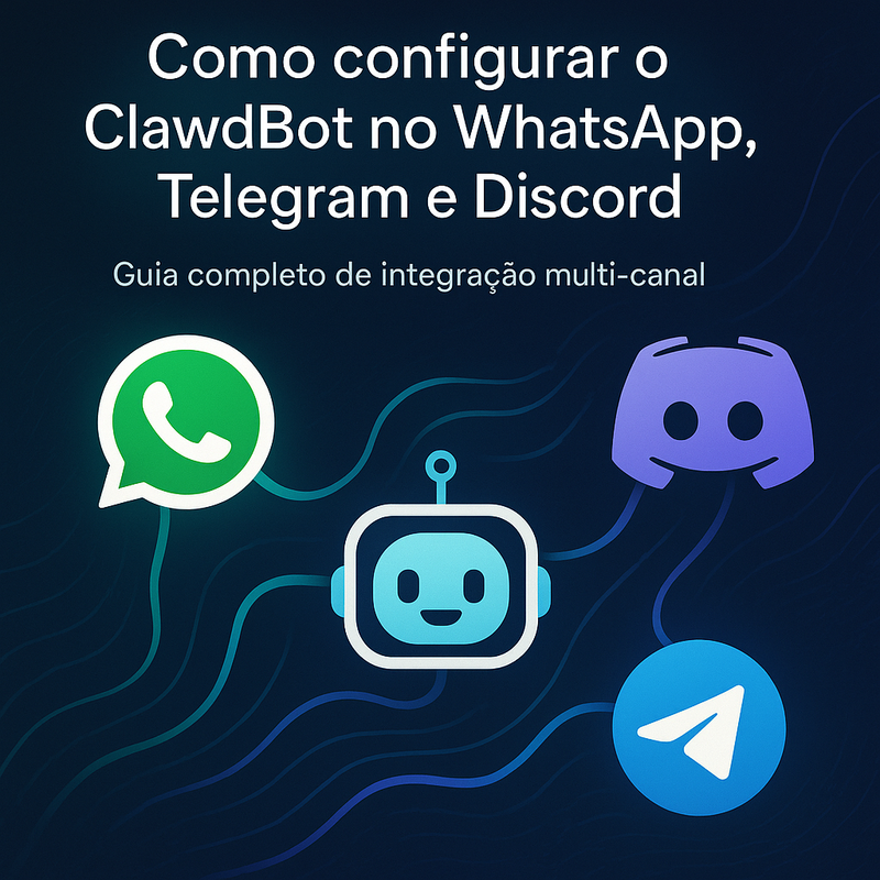 Como configurar o ClawdBot no WhatsApp, Telegram e Discord (e usar multi-canal)